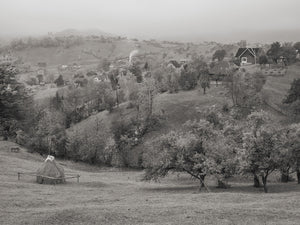 Rolling hills and homes in Romania | Photo Art Print fine art photographic print