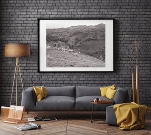 Rolling hills with sheep rural Romania | Photo Art Print fine art photographic print