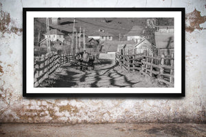 Romanian couple pulling horse drawn cart | Photo Art Print fine art photographic print