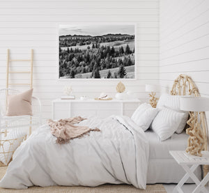 Romanian hillside with hay stacks | Photo Art Print fine art photographic print