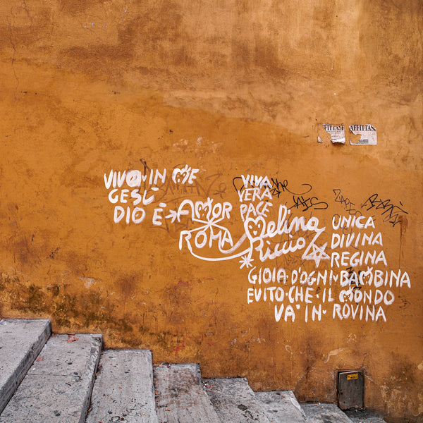 Rome Italy Textured wall with Grafitti | Photo Art Print fine art photographic print