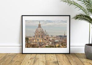 Rome overview with several domes | Photo Art Print fine art photographic print