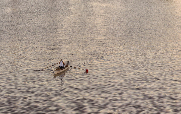 Rower at Buenos Aires waterfront | Photo Art Print fine art photographic print