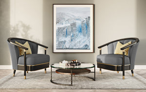 Rugged snow and ice cliffs formations in Antarctica | Photo Art Print fine art photographic print