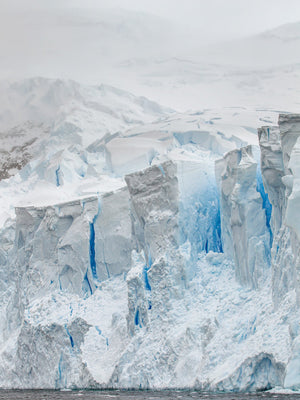 Rugged snow and ice cliffs formations in Antarctica | Photo Art Print fine art photographic print