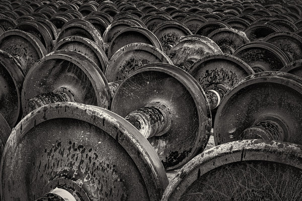 Rusted Rail Car Wheels | Photo Art Print fine art photographic print