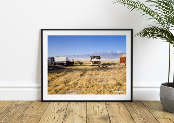 Rusty farm equipment and old vehicles | Photo Art Print fine art photographic print