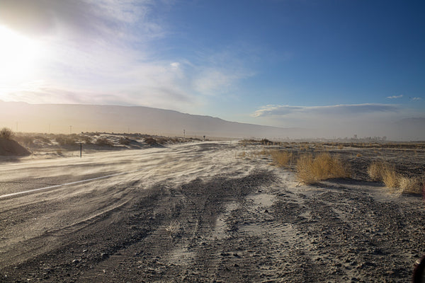 Sandstorm over desert road | Photo Art Print fine art photographic print