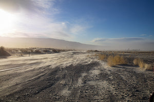 Sandstorm over desert road | Photo Art Print fine art photographic print