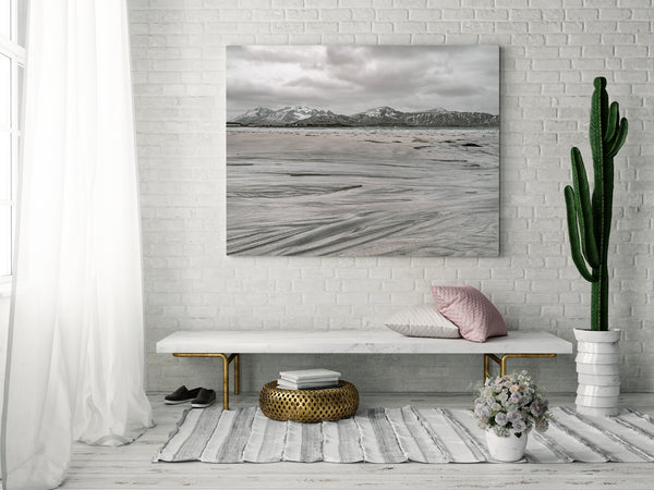 Sandy beach abstract Sakrisoya Norway | Photo Art Print fine art photographic print