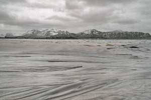 Sandy beach abstract Sakrisoya Norway | Photo Art Print fine art photographic print