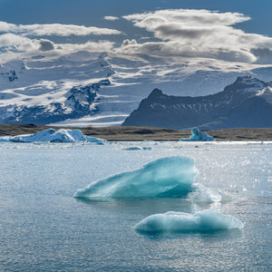 Setting sun over Iceland lake | Photo Art Print fine art photographic print