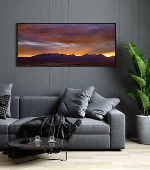 Spectacular sunset over the Sierra Mountains | Photo Art Print fine art photographic print