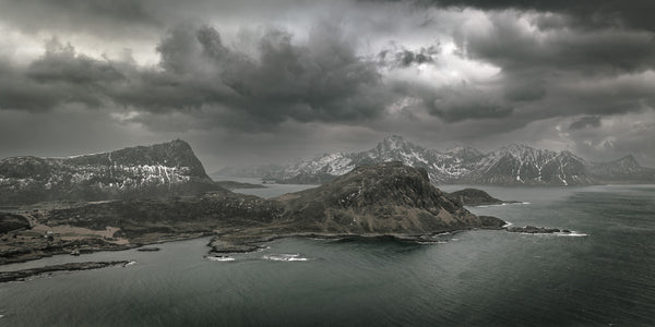 Storm clouds over Lofoten Norway coast | Photo Art Print fine art photographic print