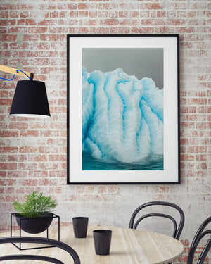 Strange natural ice sculpture on an Antarctica iceberg | Photo Art Print fine art photographic print