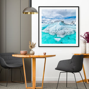 Strange old iceberg with layers of sediment in Antarctica | Photo Art Print fine art photographic print