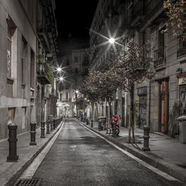 Streets at night Barcelona Spain | Photo Art Print fine art photographic print