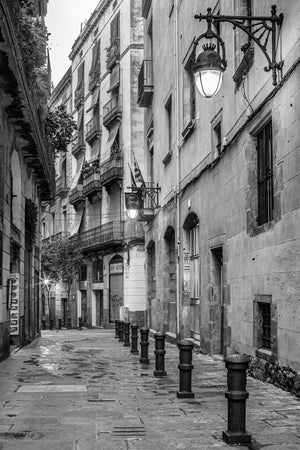 Streets of Barcelona Spain in the early morning | Photo Art Print fine art photographic print
