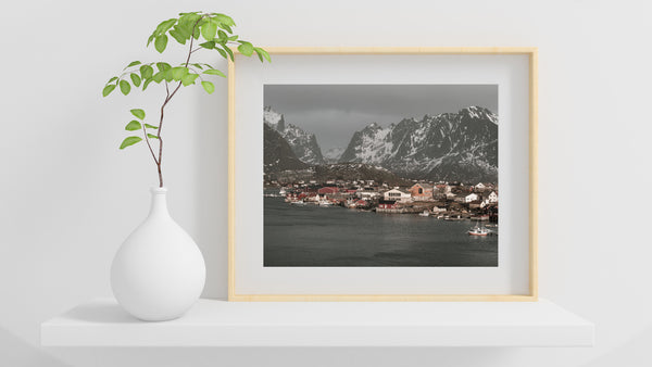 Sun breaks out over the Reine Norway | Photo Art Print fine art photographic print