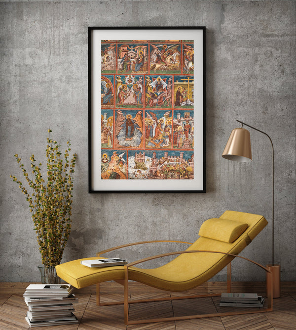 The Voronet Monastery colorful religious paintings | Photo Art Print fine art photographic print