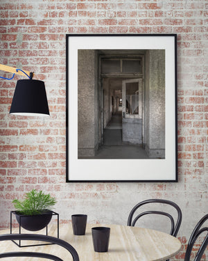 The abandoned Ellis Island Immigrant Hospital Hallway Door | Photo Art Print fine art photographic print