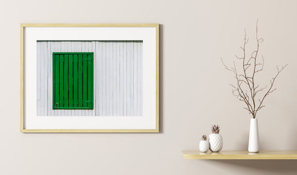 The green wooden door | Photo Art Print fine art photographic print