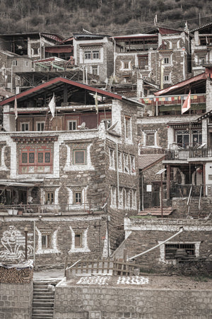 Tibetische Häuser in China | Foto Kunstdruck Fine Art Fotodruck