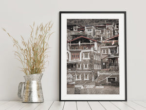 Tibetische Häuser in China | Foto Kunstdruck Fine Art Fotodruck