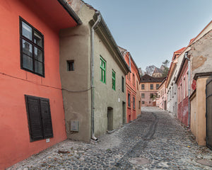 Transylvania historic buildings at dawn | Photo Art Print fine art photographic print