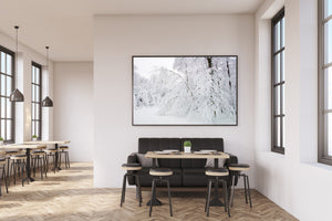 Trees bending from the weight of the snow | Photo Art Print fine art photographic print