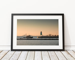 Tugboat coming into Chicago harbor | Photo Art Print fine art photographic print