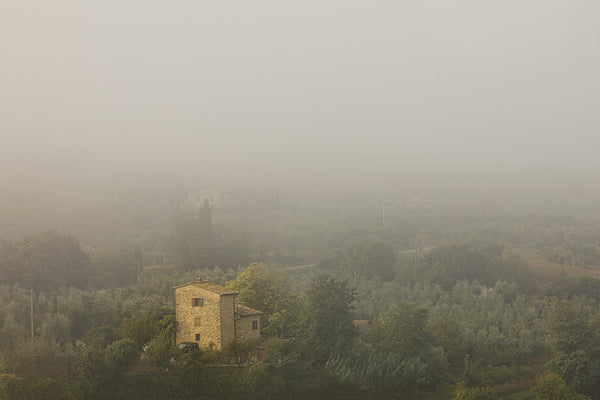 Tuscan buildings in the fog | Photo Art Print fine art photographic print