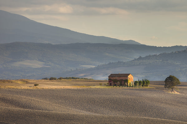 Tuscany house in a plowed field | Photo Art Print fine art photographic print