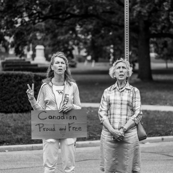 Two proud women in Toronto protesting | Photo Art Print fine art photographic print