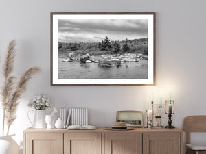 Unique landscape of the Nova Scotia shore with large rocks | Photo Art Print fine art photographic print