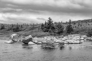 Unique landscape of the Nova Scotia shore with large rocks | Photo Art Print fine art photographic print