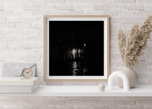 Venice Canal Doorway at Night | Photo Art Print fine art photographic print