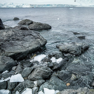 View of the rocks Southern Ocean shoreline Antarctica | Photo Art Print fine art photographic print