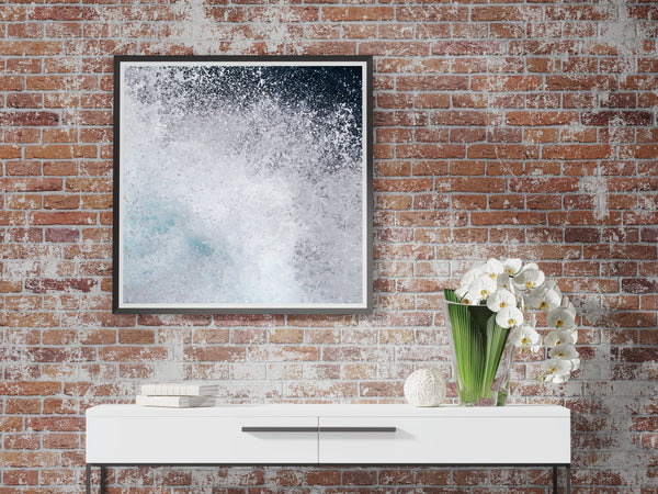 Violent ocean water crashing closeup | Photo Art Print fine art photographic print