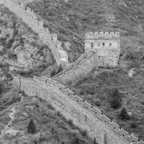 Wall of China through ascending up the mountain | Photo Art Print fine art photographic print