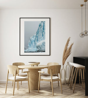 Wall of natural ice cracks in the Antarctica | Photo Art Print fine art photographic print