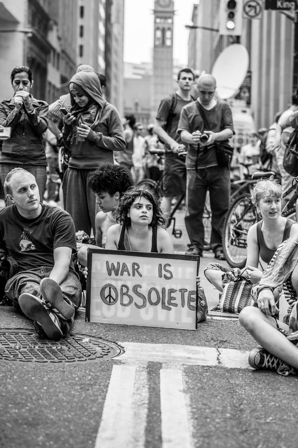 War is Obsolete protest sign at G20 Summit Toronto Canada | Photo Art Print fine art photographic print