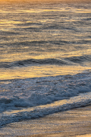 Warm glow over ocean waves | Photo Art Print fine art photographic print