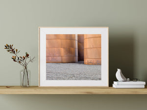 Abstract photograph of weathered metal tanks at Whalers Bay