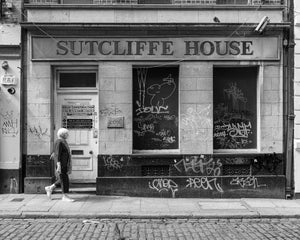 Woman walks by Sutcliffe House Dublin Ireland | Photo Art Print fine art photographic print
