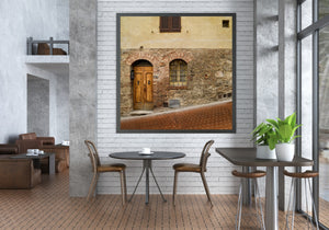 Wooden door in the Tuscan building | Photo Art Print fine art photographic print