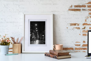 Grainy Image of Two Men Walking the Streets in Argentina | Photo Art Print fine art photographic print