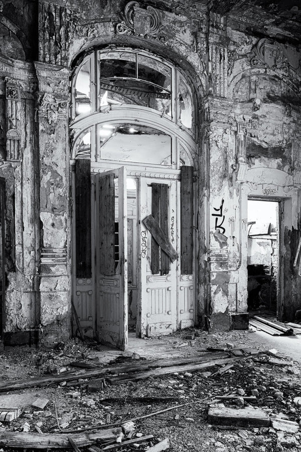 Croatia Hotel's Abandoned Front Entrance | Photo Art Print fine art photographic print
