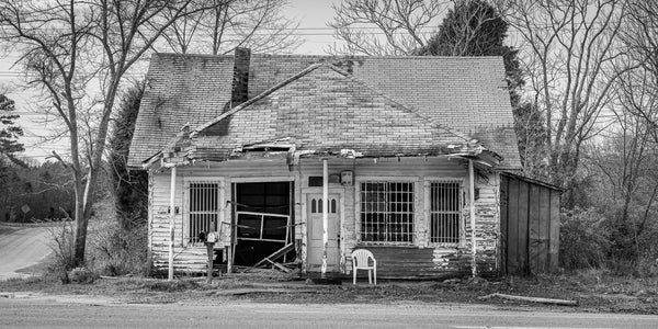 Abandoned Old Home in Rural New York State Black and White | Photo Art Print fine art photographic print