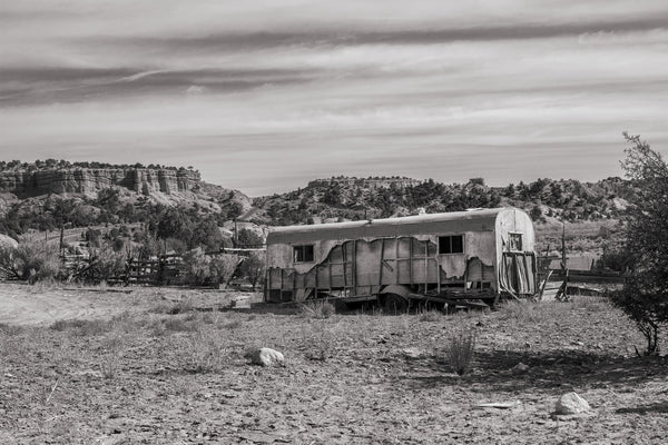 Abandoned Old Trailer in Ruin Weathered Charm | Photo Art Print fine art photographic print